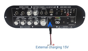 D1000 <span class=keywords><strong>C</strong></span>ông Suất Cao Kênh 2.1 Cho Bluetooth Home Board Khuếch Đại 50W + 50W + 100W USB/TF Hỗ Trợ Kép Mic Đầu Vào Nhôm - Product Image 2