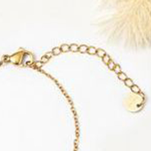 Bracciale in Acciaio Inossidabile con Ciondolo a Moneta d'Oro, Catena Regolabile, Gioielli Moda Donna - Product Image 4