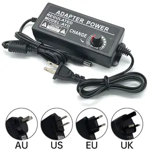 9-24v3a adjustable ac to dc adapter supplies power 24 volts 3 amp 72w power supply cctv adapter for LED strip light router