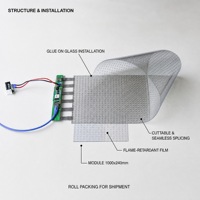 Film LED transparent d'intérieur, léger, prêt à l'emploi, adhésif, flexible, écran LED cristal pour fenêtre en verre