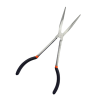 Pince à bec long courbé portable et facile à utiliser, 11 pouces, en acier au carbone, pour bricolage, OEM, 0, 45, 90 degrés