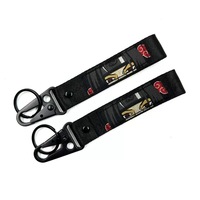Porte-clés tissés et brodés personnalisés avec votre logo pour moto, voiture, anime, style Jet Tag, promotionnels, avec mousquetons