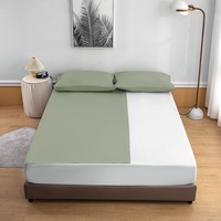 Sábana Plana Moderna Antiestática de Algodón Orgánico, 400 Hilos, Grado A, para Todas las Estaciones, Uso en Hogar, Hotel, Hospital, con Logotipo Personalizado