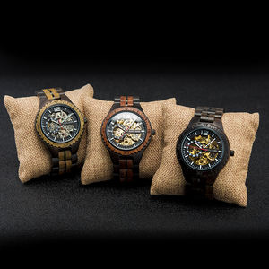 Montres Résistantes à l'Eau pour Hommes, <span class=keywords><strong>Montre</strong></span> <span class=keywords><strong>Automatique</strong></span> en Bois avec Logo Personnalisé et Votre Marque - Product Image 4
