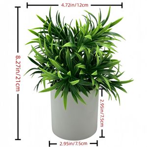 Nuevas plantas artificiales verdes de eucalipto y romero <span class=keywords><strong>en</strong></span> macetas cilíndricas de plástico de 30 cm, ecológicas y de gran venta. - Product Image 2
