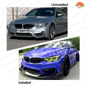 M3 F80 Front Lip Laptor Style Carbon Fiber Front Bumper Splitter Lip <strong>Spoiler</strong> for BMW F80 <strong>F82</strong> F83 M3 M4 2015-21 - Product Image 2