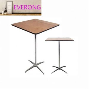 Table basse carrée moderne en bois massif et acier pour intérieur, bars, hôtels, salles à manger, extérieur - pour banquets <span class=keywords><strong>de</strong></span> <span class=keywords><strong>mariage</strong></span>, cocktails - Product Image 4