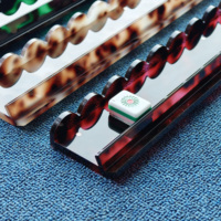 Poussoir magnétique pour Mahjong américain en acrylique écaille de tortue, pièce unique, 5 couleurs, OEM, vente en gros