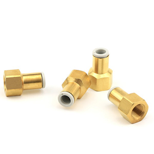 Raccords pneumatiques DDE Dade Pneumatics, connecteur droit en laiton à filetage interne KQ2F KB2F6 8 01 02 03 - Product Image 1