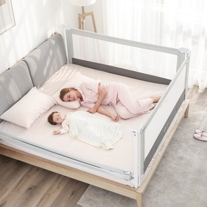 Chocchick corral de bebes di động an toàn trẻ em sản phẩm Toddler cot lan can Babi bên đôi bảo vệ đồng bằng thiết kế giường đường ray - Product Image 2