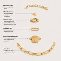 Bracelet ovale personnalisé doré avec finition douce et ronde, bracelet tendance pour les grossistes