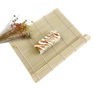 Tapis en bambou de haute qualité japonais, écologique, fait à la main, couleur carbone, pour outils à <span class=keywords><strong>sushi</strong></span>, couleur naturelle et couleur verte - Product Image 1