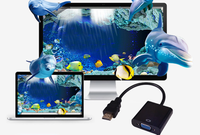 Adaptateur HDTV 1080P vers VGA de haute qualité à bas prix, câble mâle-femelle pour projecteur, HDTV, ordinateur