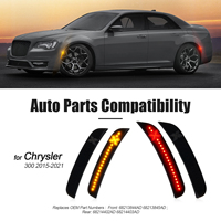 Feux de position latéraux avant et arrière de style X fumé pour pare-chocs de voiture, pour Chrysler 300 2015-2021, feux de gabarit rouges, 4 pièces