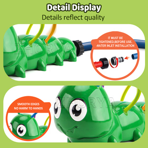 Zhorya <span class=keywords><strong>Jouet</strong></span> d'<span class=keywords><strong>extérieur</strong></span> d'été pour enfants, ensemble d'activités aquatiques rotatif et oscillant en forme de <span class=keywords><strong>chenille</strong></span> avec pulvérisation d'eau - Product Image 3