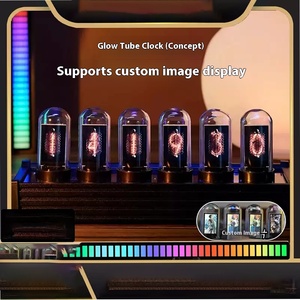 Оптовая продажа, новый стиль, часы Nixie Tube, цветные часы, настольные украшения, Креативный светодиодный Подарочный светильник - Product Image 5