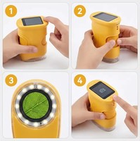 Microscopio Digital Portátil, Exploración al Aire Libre, Pantalla HD, Lupa Portátil, Herramienta de Observación Educativa, Mini Cámara para Niños