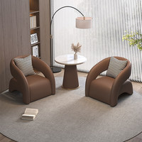 Ensemble table et chaises en cuir moderne pour bureau de vente/lobby, une table et deux chaises, mobile, style hôtel, pour négociation, réception, villa, centre commercial