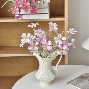 Fleurs artificielles Cosmos en soie, haute simulation, blanc, rose, jaune, pour la décoration intérieure et les accessoires de mariage - Product Image 4