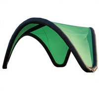 Tente publicitaire gonflable de haute qualité en forme de V, en tissu polyester, avec armature diagonale, imperméable, installation instantanée, type pop-up