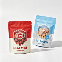 Sacs d'alimentation en plastique imprimés sur mesure pour les friandises des petits animaux avec film barrière de qualité supérieure et ouverture refermable pratique