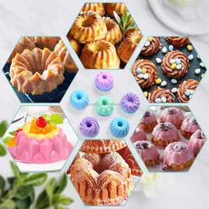 Moules à gâteau miniatures en silicone/Moules à gâteau miniatures en silicone de qualité alimentaire/9 styles de moules à gâteau miniatures en silicone - Product Image 6