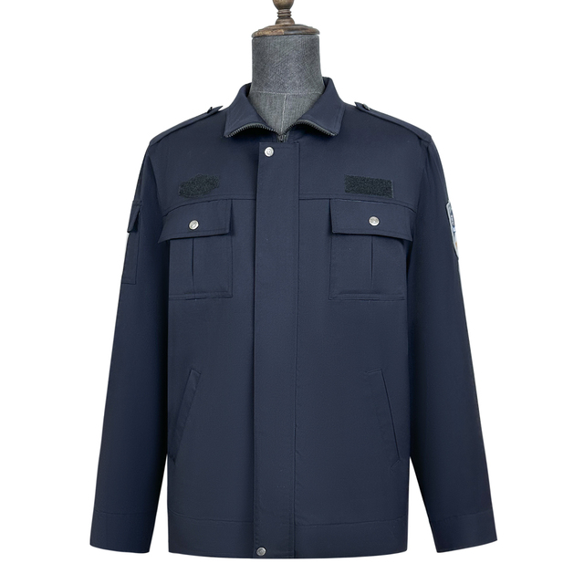 High Quality Navy Security Guard Uniform Jacket Blazer for Men Polyester/Cotton Material Autumn Workwear