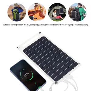 Mini Flexible Solar Panel Portable Mono 10w 20w 30watt Solar Panel USB For Mobile Phone/Laptop Camping