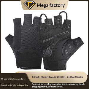 Gants de musculation professionnels personnalisés avec logo pour hommes et femmes - Gants de sport antidérapants rembourrés pour la musculation en salle de sport, haltères, demi-doigts - Product Image 2
