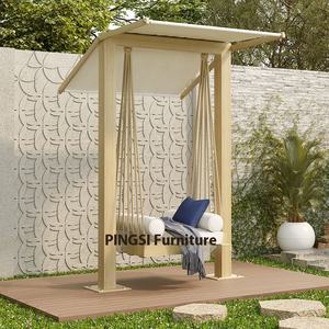 Balançoire d'extérieur design moderne simple ou double chaise suspendue pour balcon ou cour pour usage domestique balançoire extérieure à usage domestique - Product Image 2