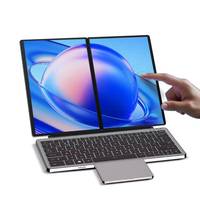Ordinateur portable 2 en 1 avec écran double 11 pouces, N100 DDR4 16 Go SSD 512 Go 3,40 GHz, tablette tactile avec identification par empreintes digitales