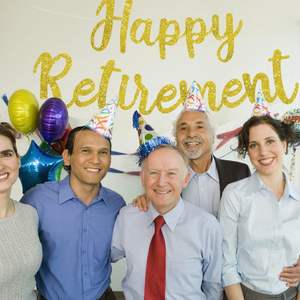 Pancarta Dorada con Brillantina de <span class=keywords><strong>Feliz</strong></span> Jubilación, Decoración para Fiesta de Jubilación para Mujeres y Hombres - Product Image 4