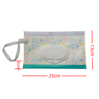 Sac à fermeture éclair réutilisable en EVA/PEVA au design de dessin animé pour lingettes humides et couches de voyage, avec rangement pour papier toilette à fermeture éclair en plastique