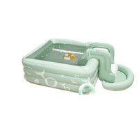 Piscine gonflable en PVC, design épaissi avec toboggan pour enfants, adultes, bébés, utilisation à domicile et en extérieur