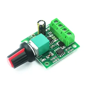 2A 30W 미니 PWM DC 모터 속도 제어 스위치 컨트롤러 DC 1.8V 3V 5V 6V 12V PWM 조정 가능 1803BK + 자가 복구 퓨즈