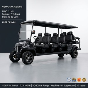 รถกอล์ฟหรู 10 ที่นั่ง Tarion รุ่นแนะนำพิเศษ ใช้แบตเตอรี่ 72v 4KW มอเตอร์ AC แบบอะซิงโครนัส ความเร็ว 30-50 กม./ชม. พร้อมจำหน่าย - Product Image 1