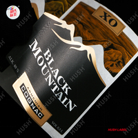 Étiquettes de vin en vinyle texturé holographique de luxe personnalisées en gros, autocollantes, avec feuille d'or en relief