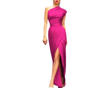 Nuevo vestido elegante Europeo Americano falda de mujer de un solo hombro cintura alta abertura frontal para <span class=keywords><strong>Amazon</strong></span> Vestido de estilo de <span class=keywords><strong>fiesta</strong></span> caliente - Product Image 6