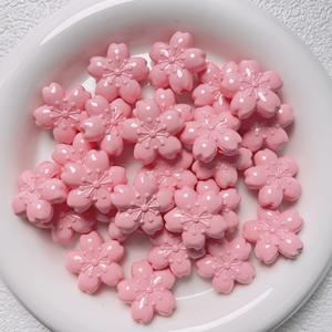 Flor acrílico colorido flor de cerezo cuentas sueltas para DIY hecho a mano teléfono cadena Material accesorios al por mayor - Product Image 5