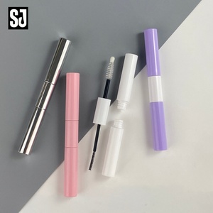 Nouveau flacon double 2-en-1 pour sérum cils doré, emballage cosmétique personnalisé, tube vide pour maquillage, gloss et mascara avec bouchon à vis - Product Image 4