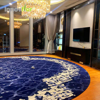 Tapis matelassé à la main de style européen, accessoire de salon, forme ronde, luxueux