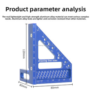 Xách tay 45/90 độ đa góc Đo Cai Trị cho chế biến gỗ vẽ & thiết kế-New cấp công nghiệp 3D miter Cai Trị - Product Image 2