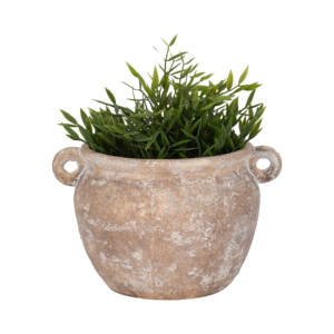 Vaso in Ceramica Stoneware Rotondo con Manici per Piante da Interno ed Esterno - Product Image 2