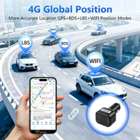Mini Charger Mobil 4G LTE GSM WiFi GPS Pelacak Dalam Waktu Nyata Pemantik Rokok GPS Tracker Untuk Kendaraan