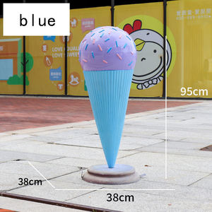 Statue de glace à la crème en fibre de verre, macaron, beignet, sculpture de sucette pour décoration extérieure - Product Image 3