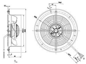 Autorisation officielle W2E200-HK38-01 230v22580 Ventilateur de refroidissement de ventilation d'armoire - Product Image 4