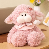 Peluche Mouton Mignonne, Douce et Moelleuse, avec Nœud et Bandeau, pour Enfants – Cadeau Idéal et Décoration de Chambre