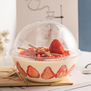 Bola de pastel de mousse transparente, embalaje de postre de Navidad, caja de papel Kraft que se puede abrir, contenedores de plástico para repujado de bolas de caramelo - Product Image 2