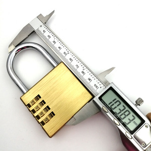 Brass Alloy Combination <b>Lock</b> 104mm 4-<b>Digit</b> Resettable Travel Luggage Anti-theft <b>Lock</b> - Product Image 1