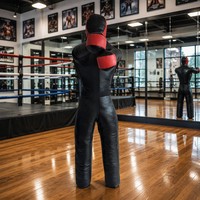 Mannequin d'entraînement en cuir microfibre pour la boxe MMA, le grappling et la pratique des arts martiaux
